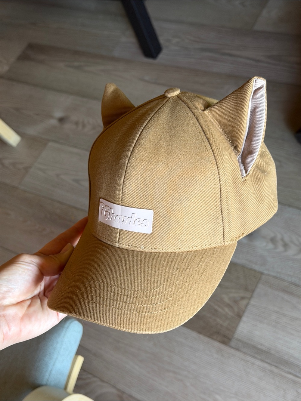 Charles Cat Ear Baseball Cap Tan bemoe